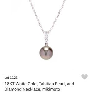 MIKIMOTO BLACK PEARL W DIAMONDS